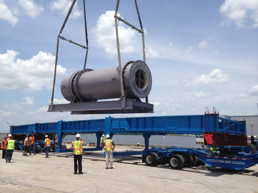 Incinerator Drums Loading Into The Vessel